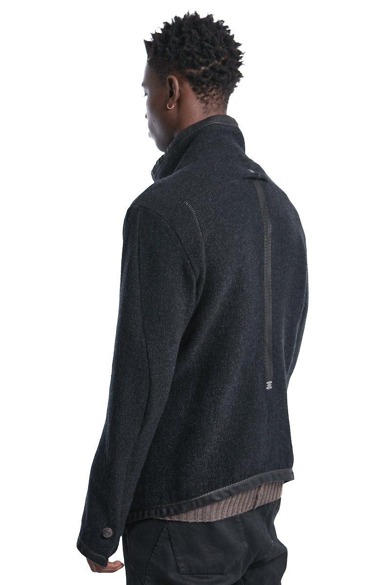 WOOL GUSSET ZIPPER JACKET