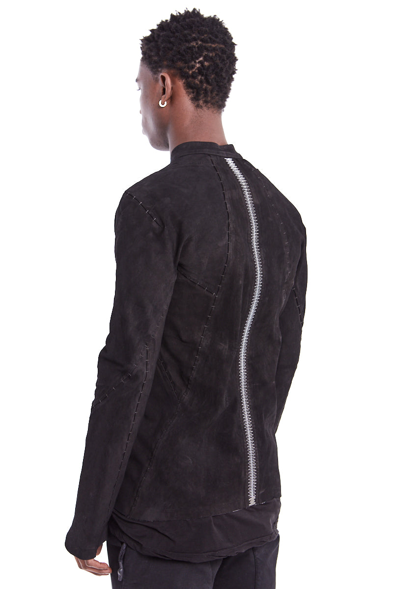 Tシャツ・カットソー Isaac Sellam SS25 LEATHER JACKET (HERENTIQUE MAREE BLACK) Isaac Sellam Experience M Zipped Jacket - BLACK | Garmentory
