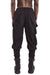 BLACK CARGO STRETCH PANTS