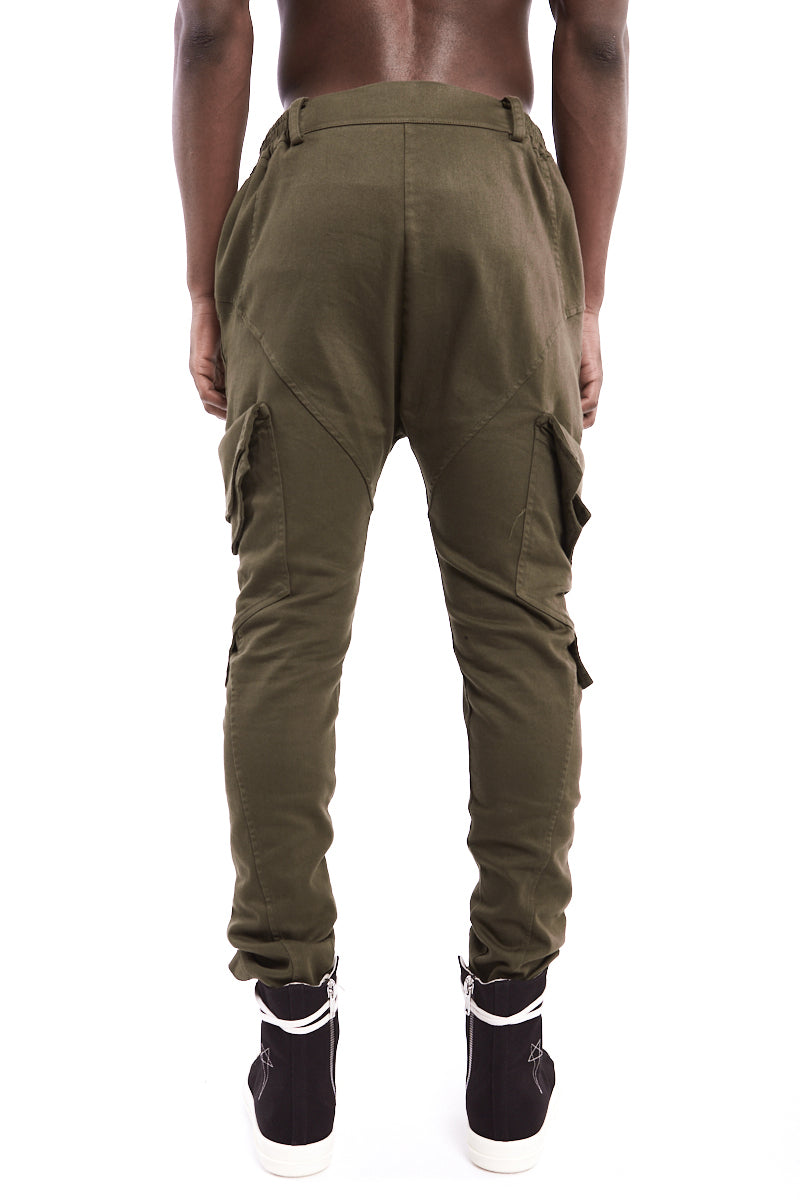 GREEN SLIM STRETCH PANTS