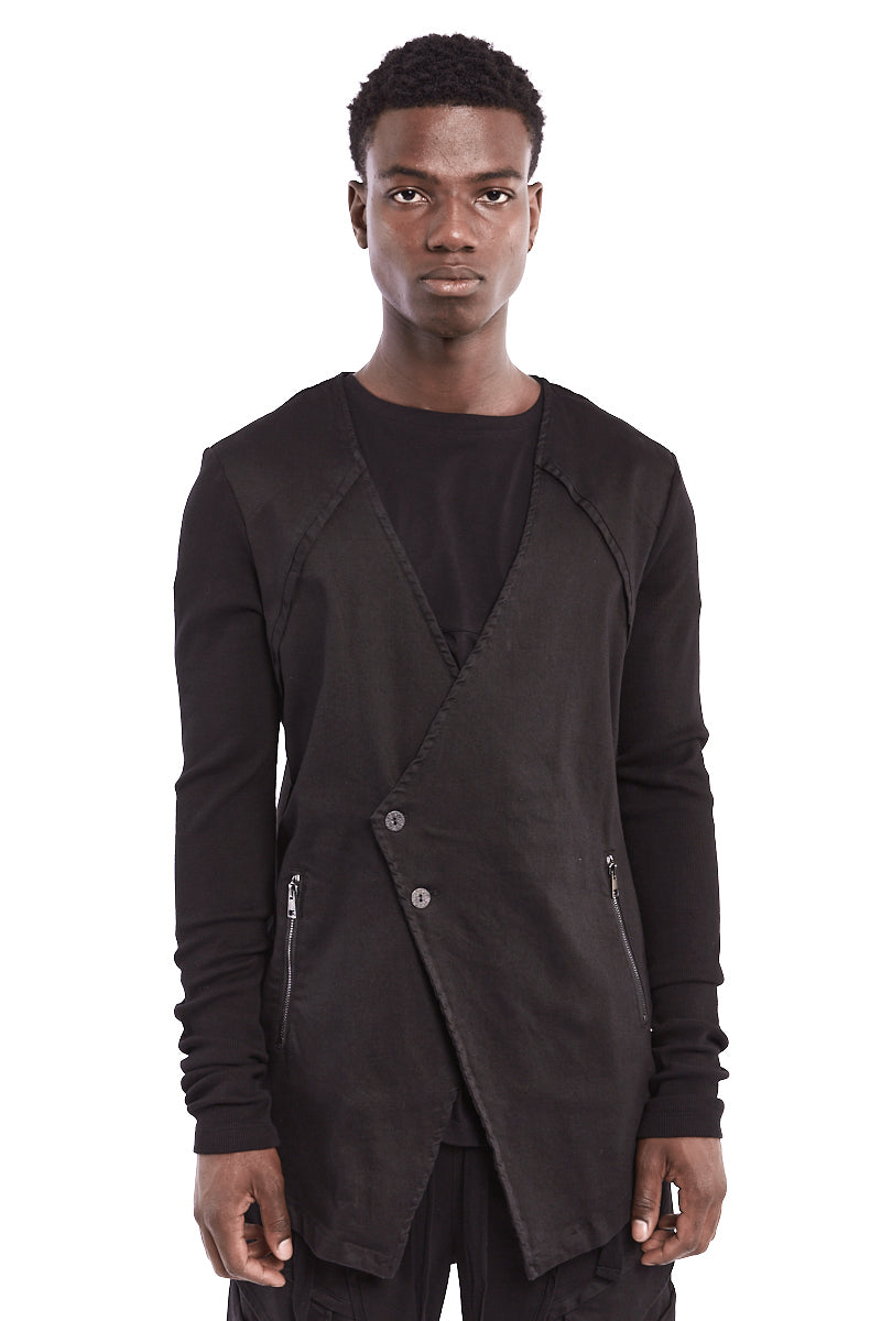 BLACK GABARDINA STRETCH BLAZER