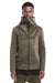 GREEN STRETCH GABARDINA ZIPPED JACKET