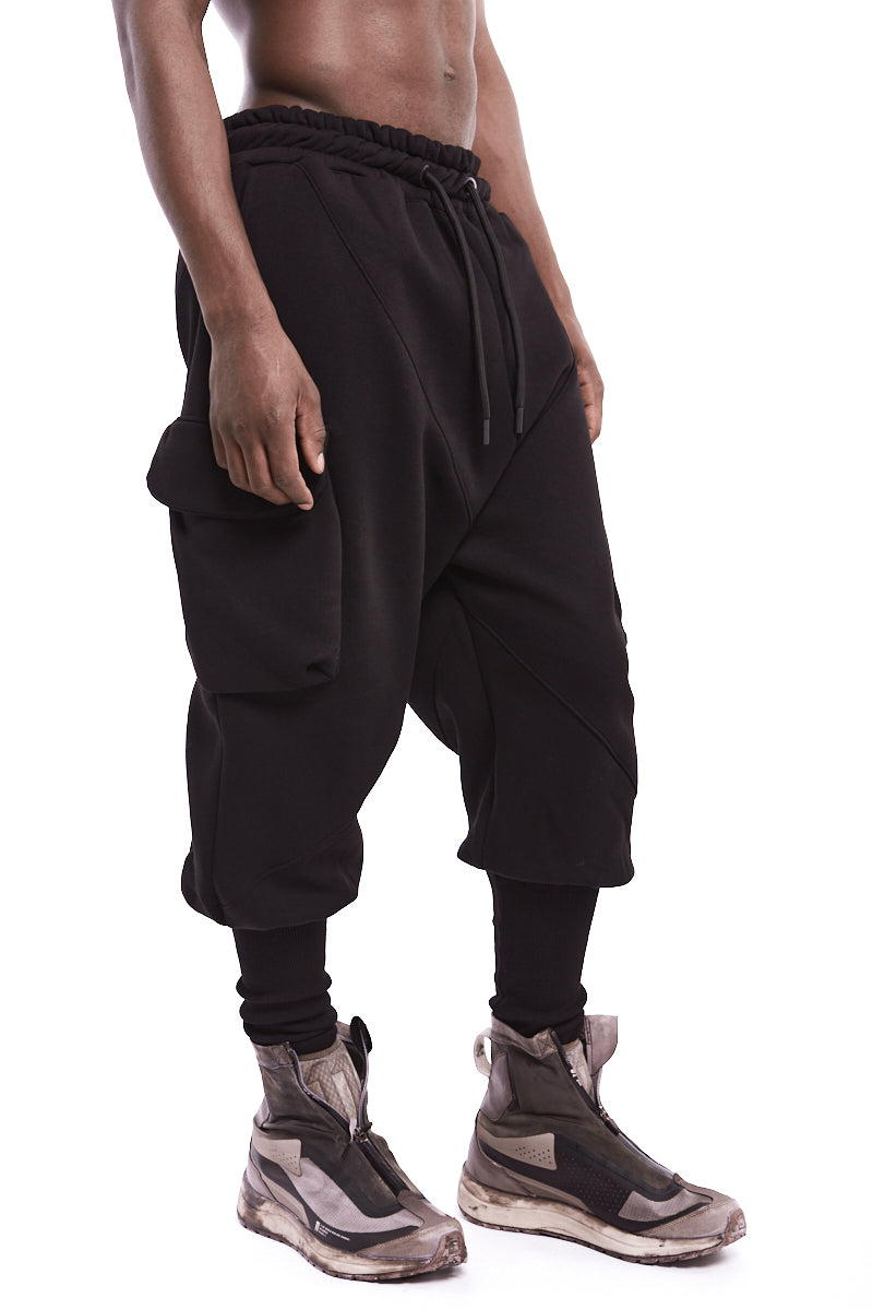 BLACK FLEECE CARGO TROUSERS