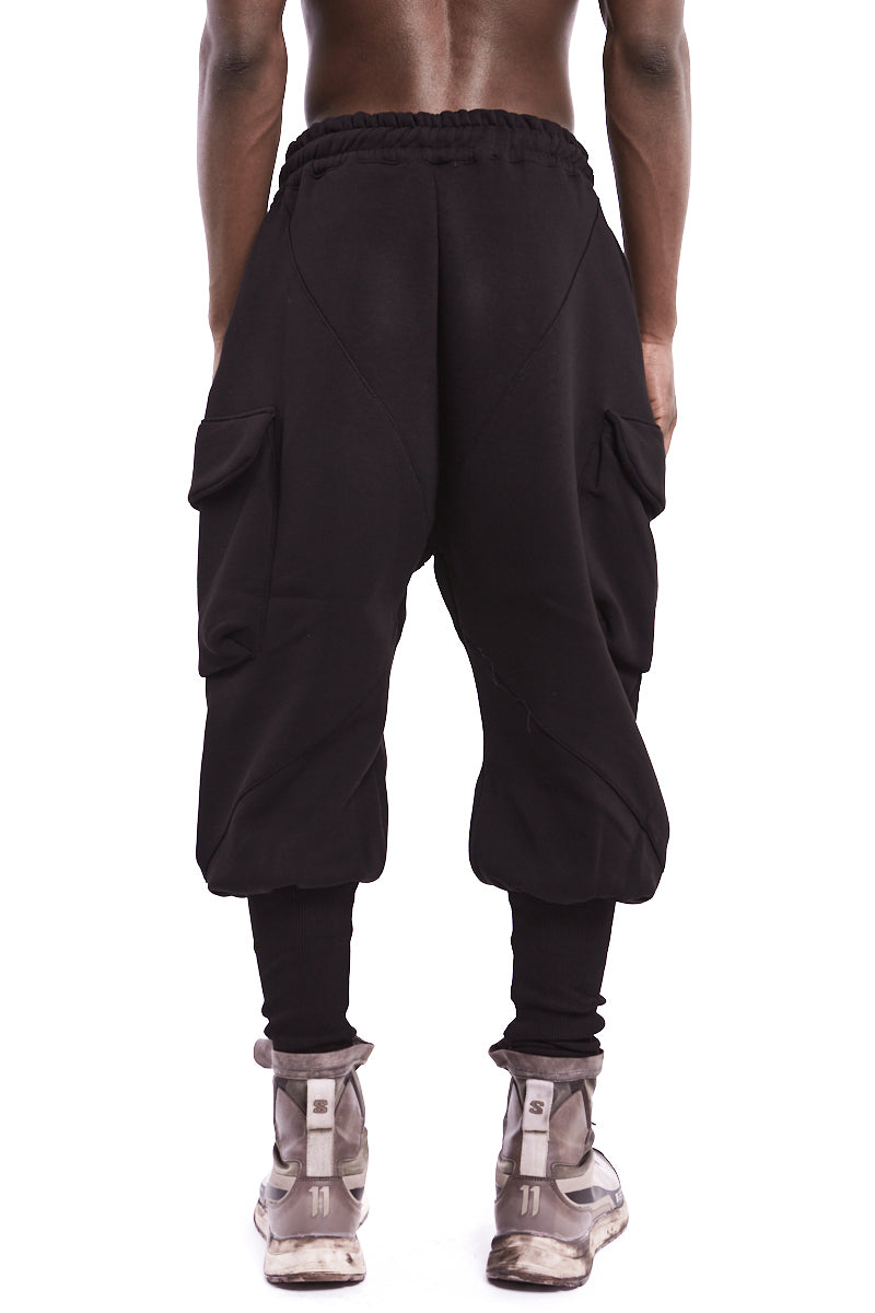 BLACK FLEECE CARGO TROUSERS