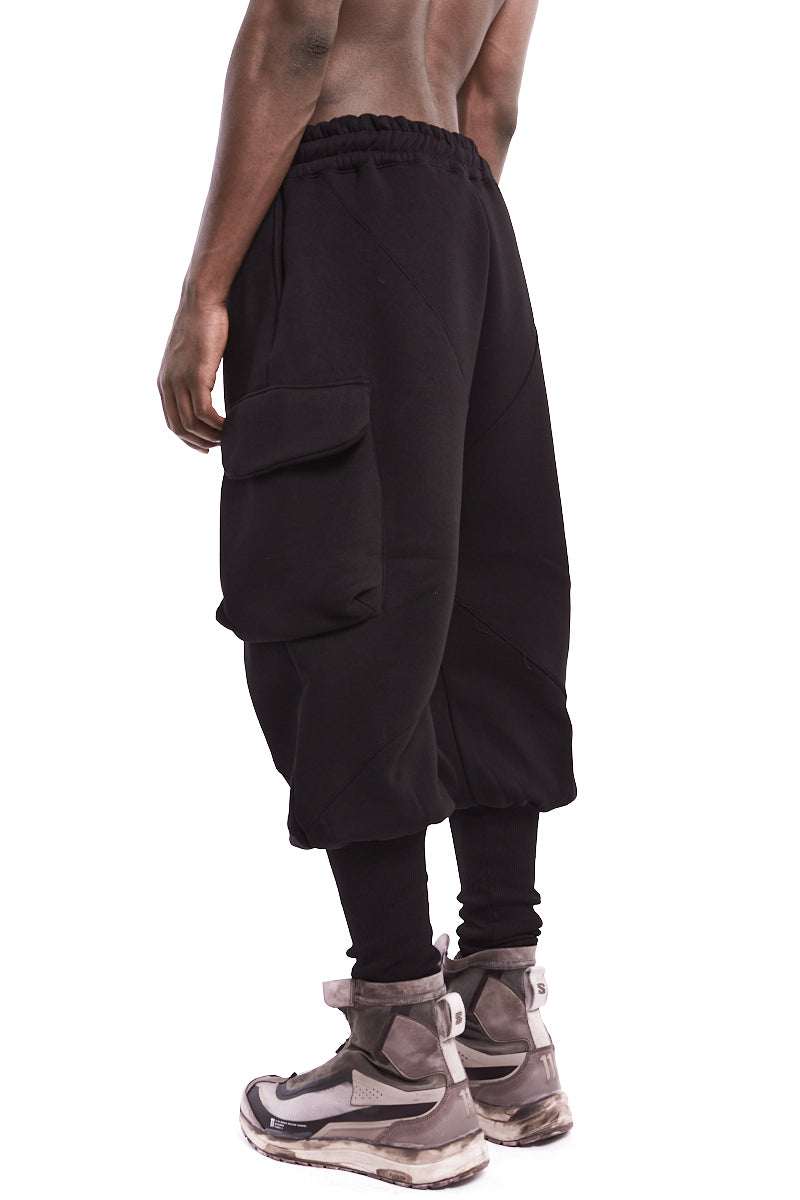 BLACK FLEECE CARGO TROUSERS