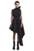 COATED JAQUARD ASYMMETRIC DRESS