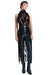 TULLE DEVORE FLOCKED STRETCH TOP