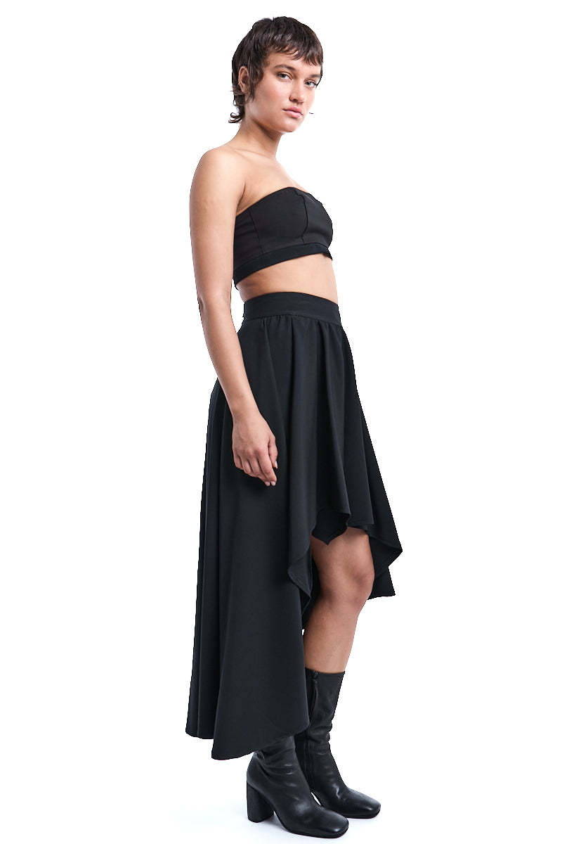 TECNO STRETCH ASYMMETRIC SKIRT