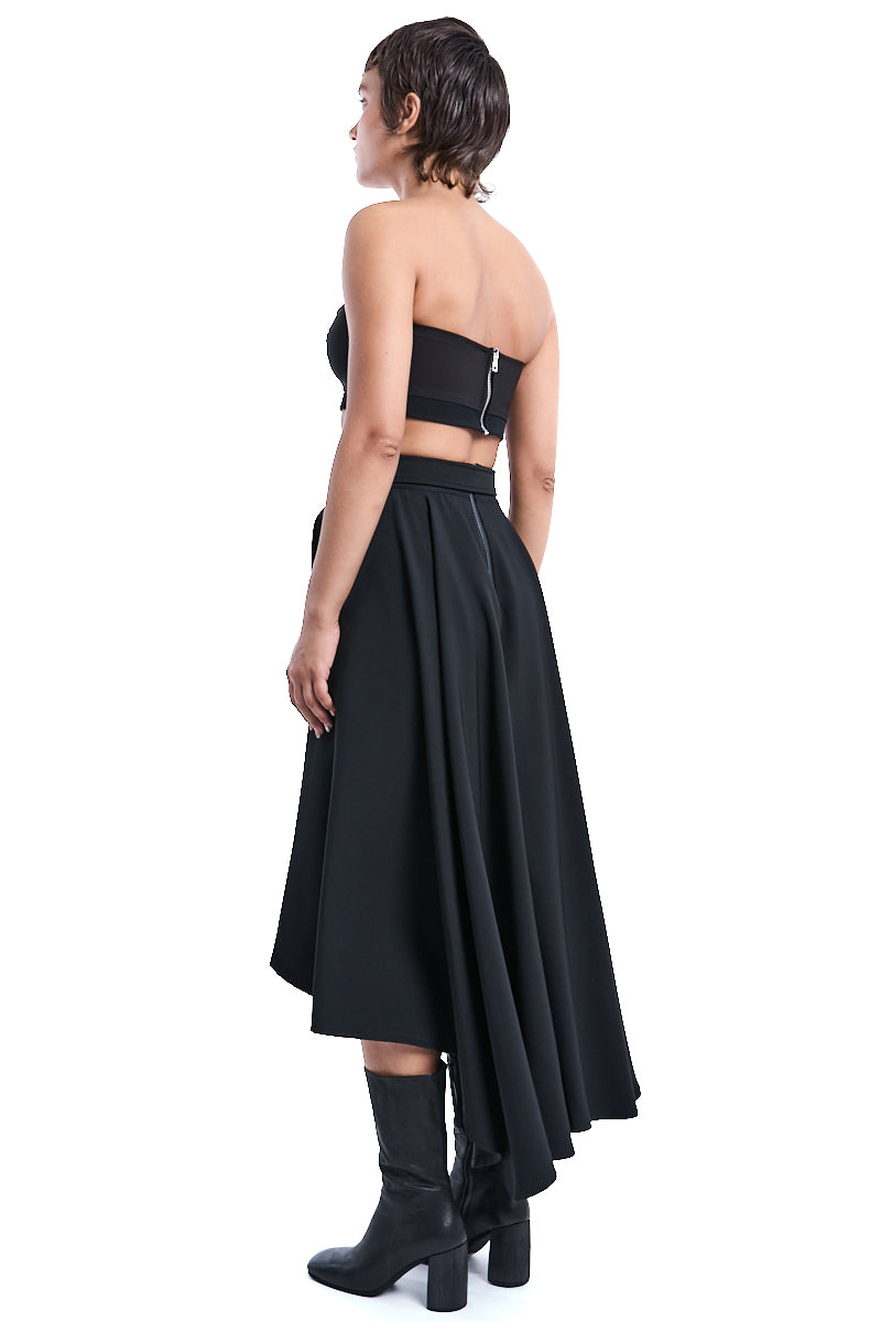 TECNO STRETCH ASYMMETRIC SKIRT