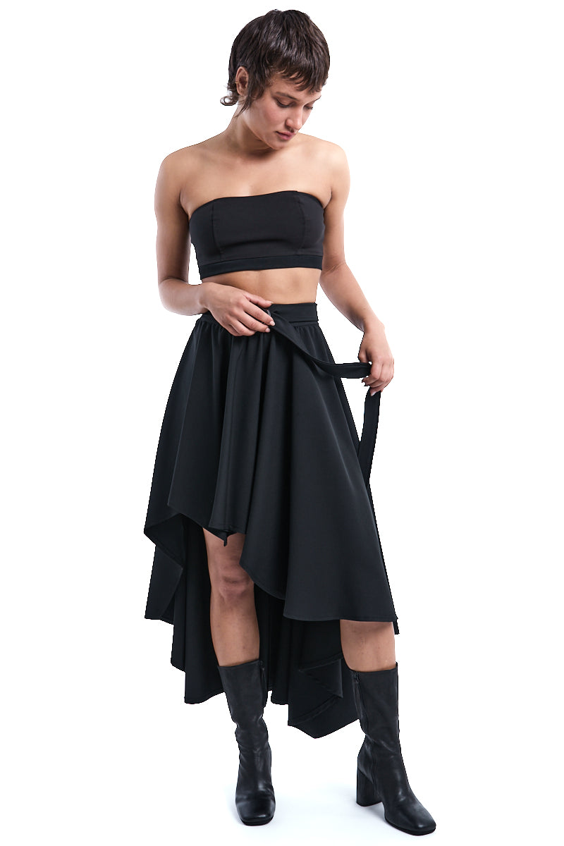 TECNO STRETCH ASYMMETRIC SKIRT