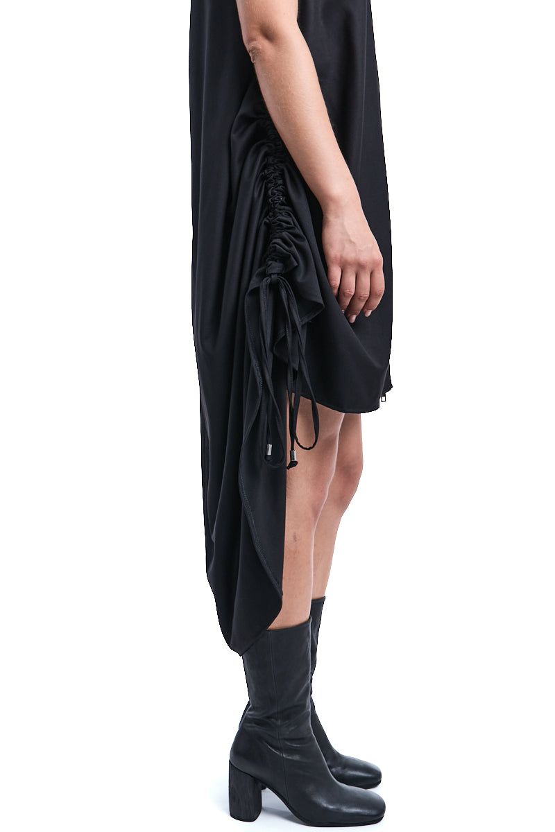 ZIPPED ASYMMETRIC OVER DRESS