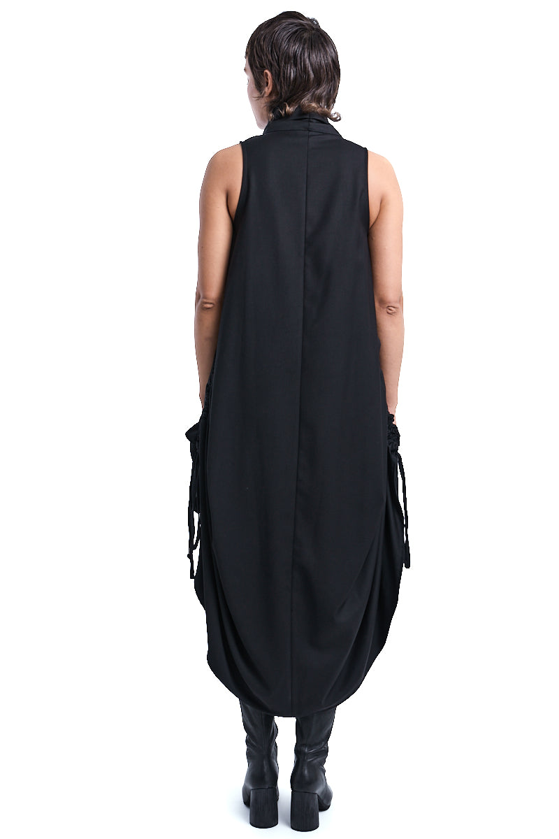 ZIPPED ASYMMETRIC OVER DRESS