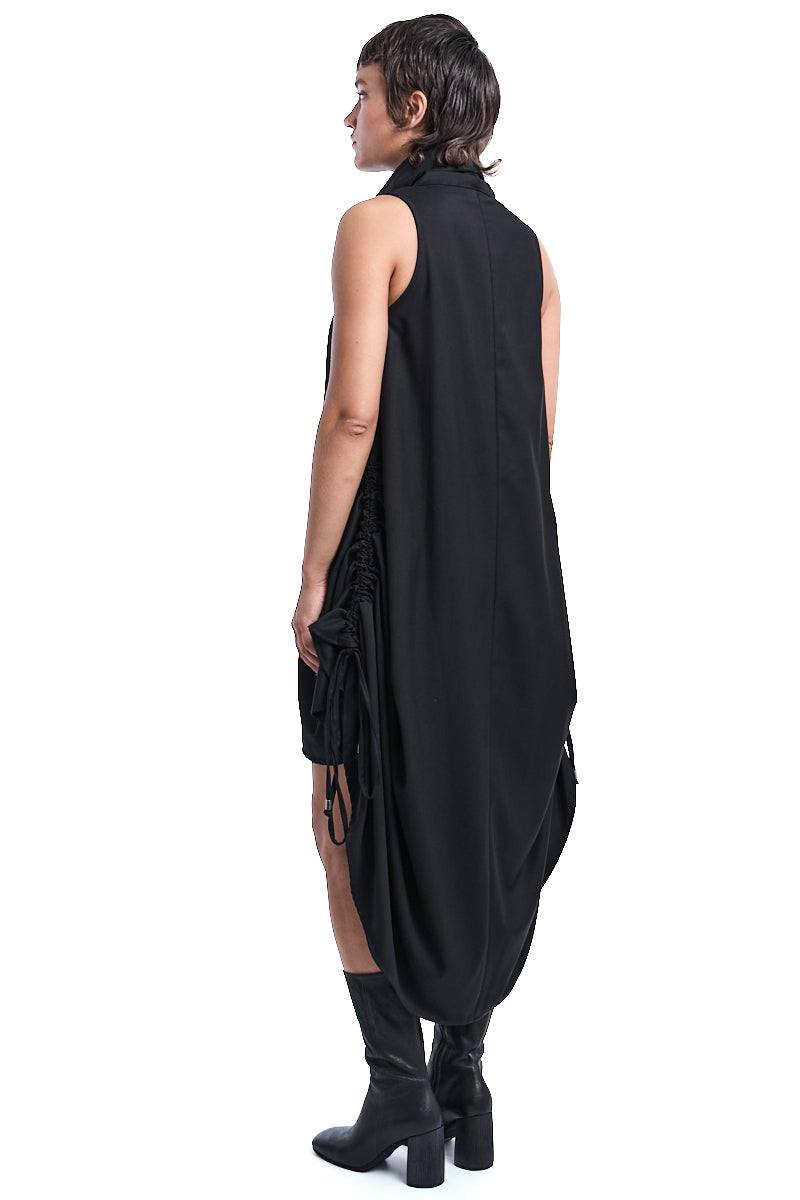 ZIPPED ASYMMETRIC OVER DRESS