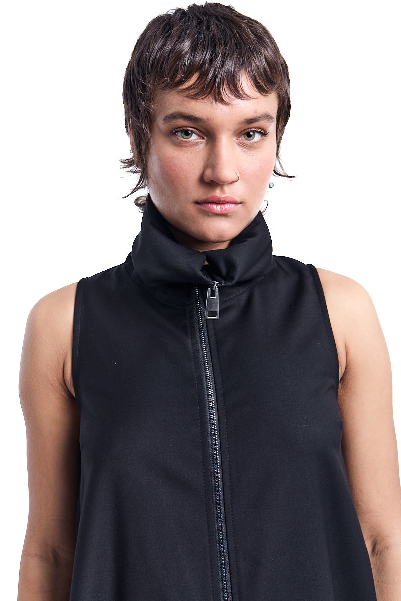 ZIPPED ASYMMETRIC OVER DRESS