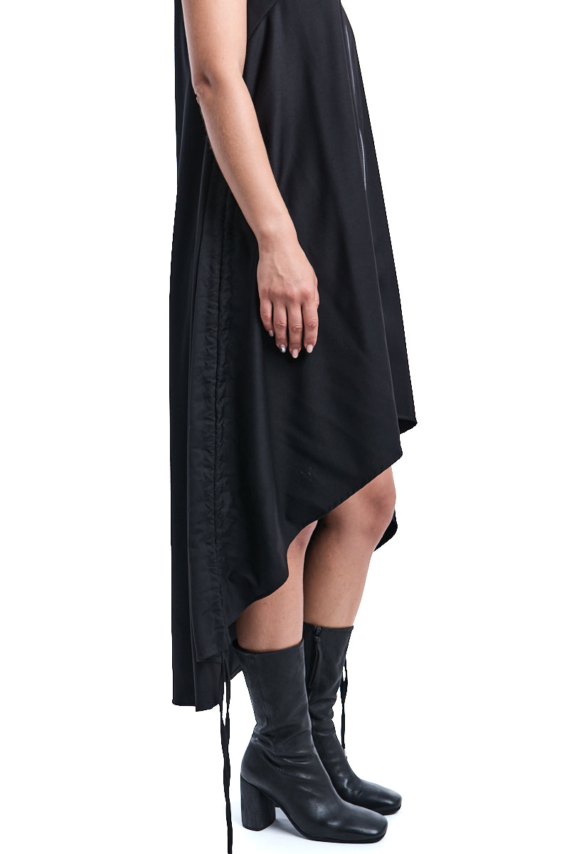 ZIPPED ASYMMETRIC OVER DRESS