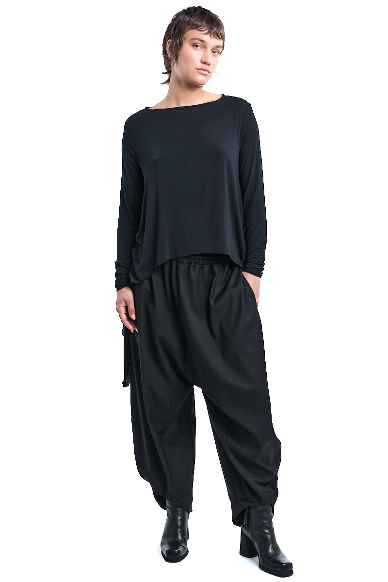 ASYMMETRIC CASHMERE BLEND TOP