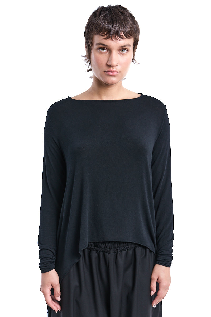 ASYMMETRIC CASHMERE BLEND TOP