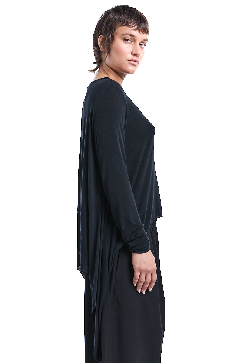 ASYMMETRIC CASHMERE BLEND TOP