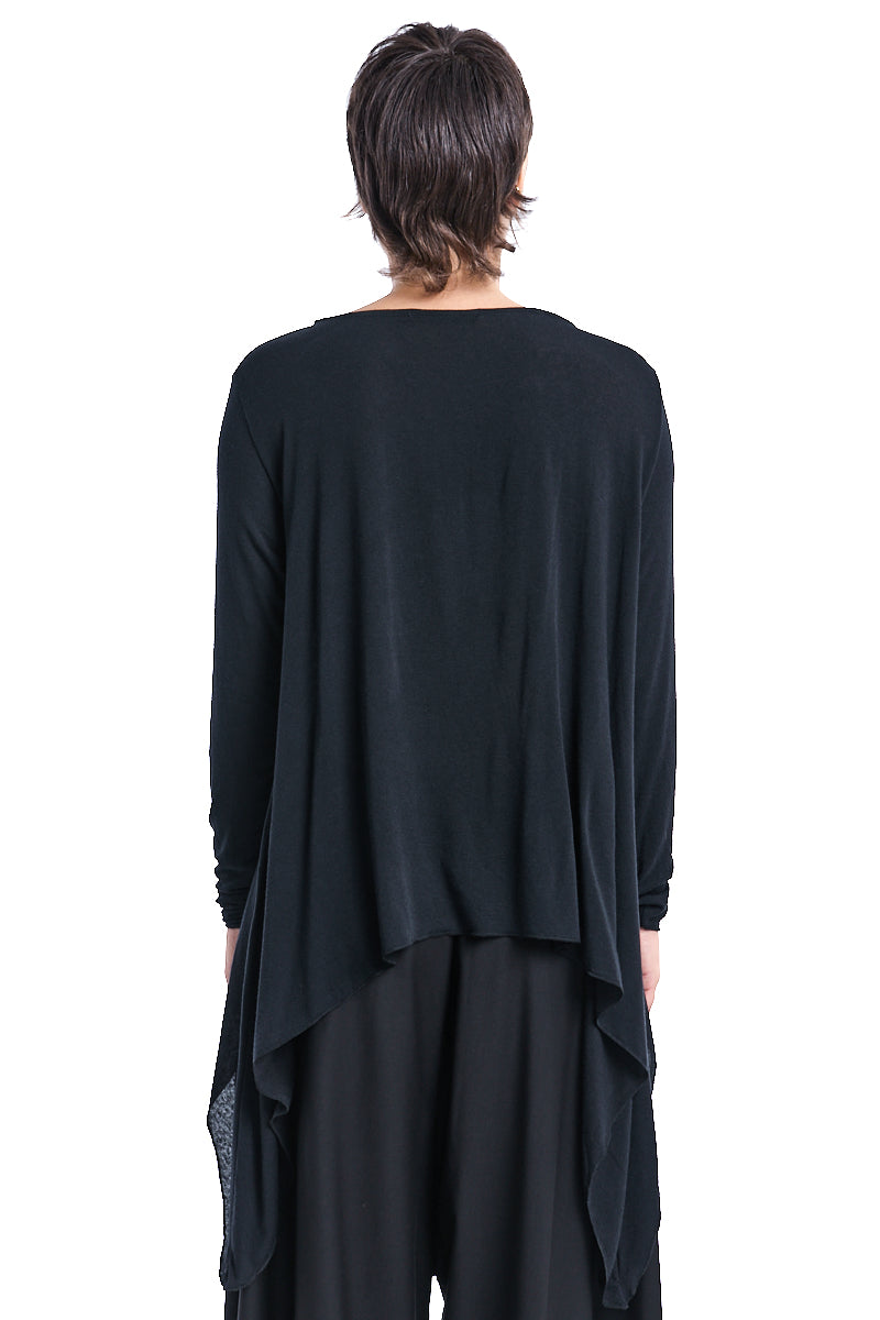 ASYMMETRIC CASHMERE BLEND TOP