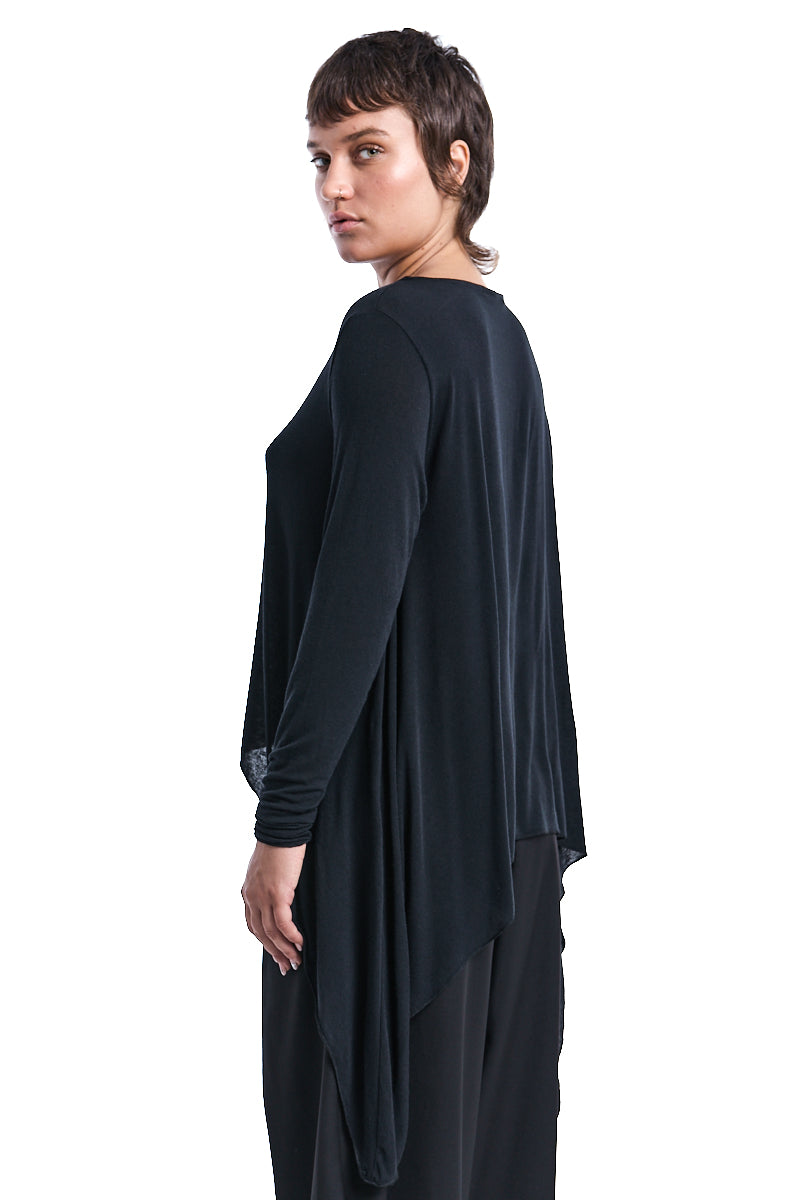 ASYMMETRIC CASHMERE BLEND TOP