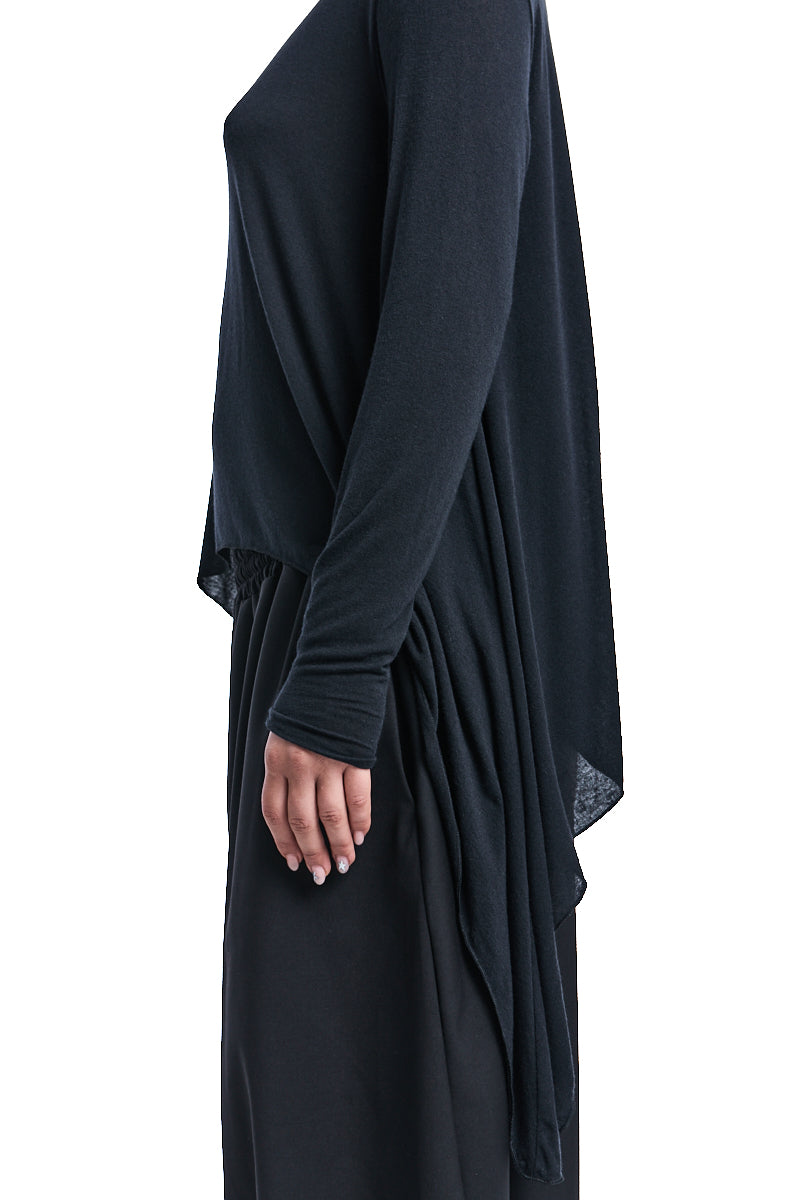 ASYMMETRIC CASHMERE BLEND TOP