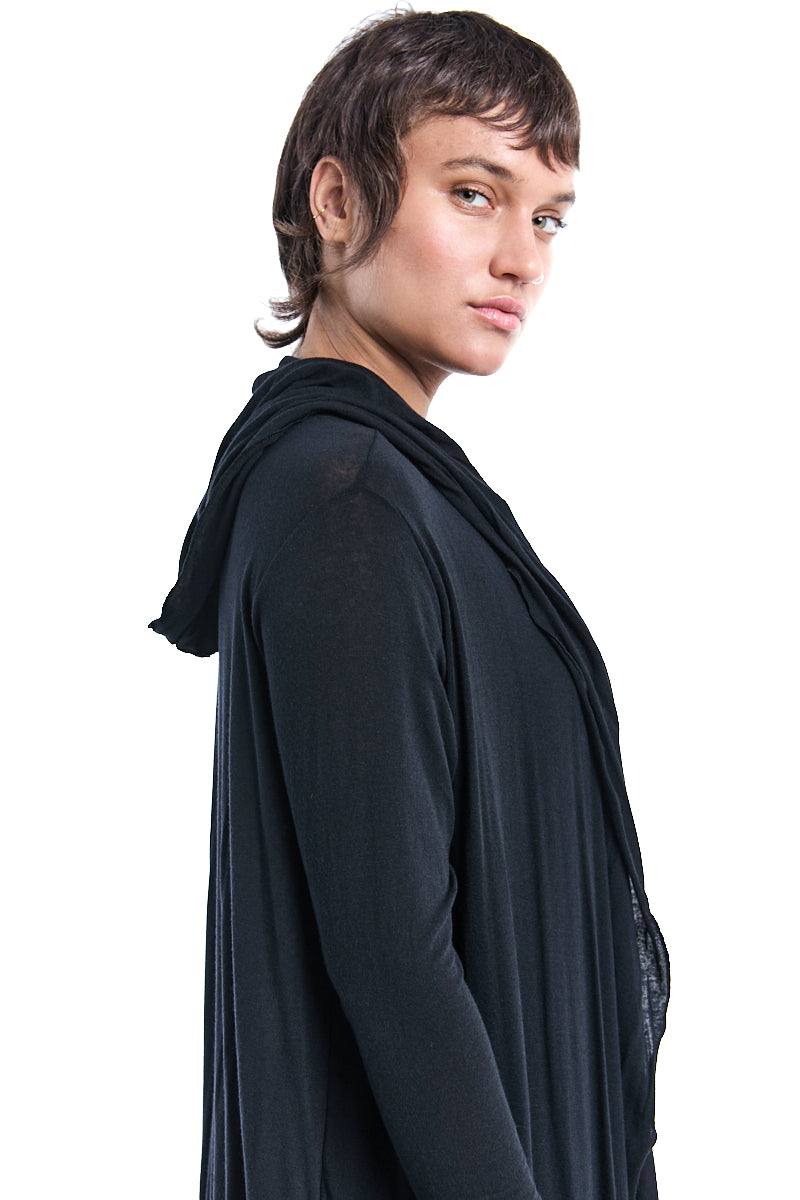CASHMERE BLEND ASYMMETRIC CARDIGAN