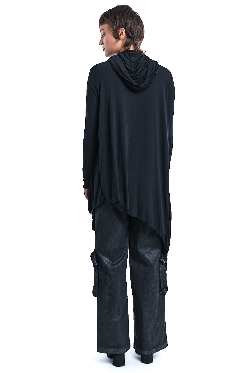 CASHMERE BLEND ASYMMETRIC CARDIGAN