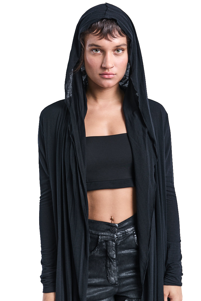 CASHMERE BLEND ASYMMETRIC CARDIGAN