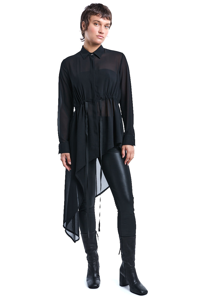 GEORGETTE ASYMMETRIC SHIRT