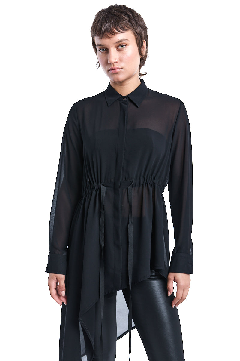 GEORGETTE ASYMMETRIC SHIRT