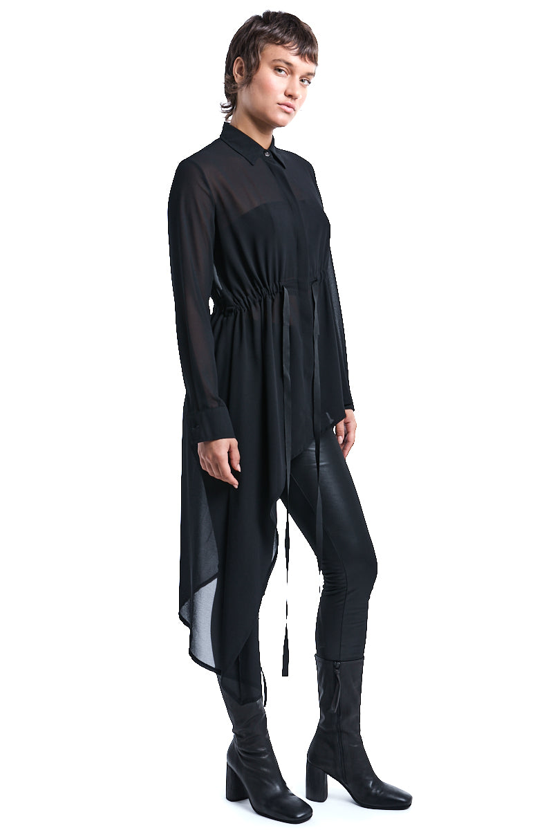 GEORGETTE ASYMMETRIC SHIRT