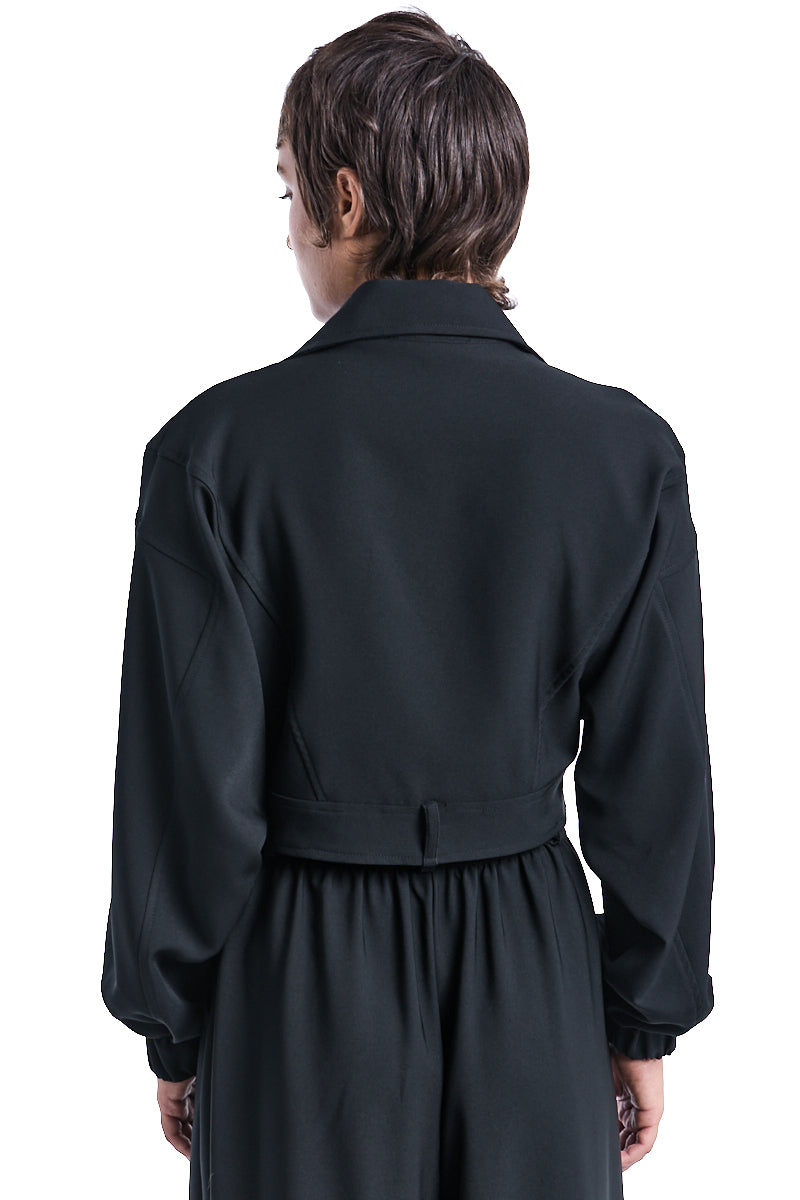 TECNO STRETCH CROP OVERSIZE BOMBER