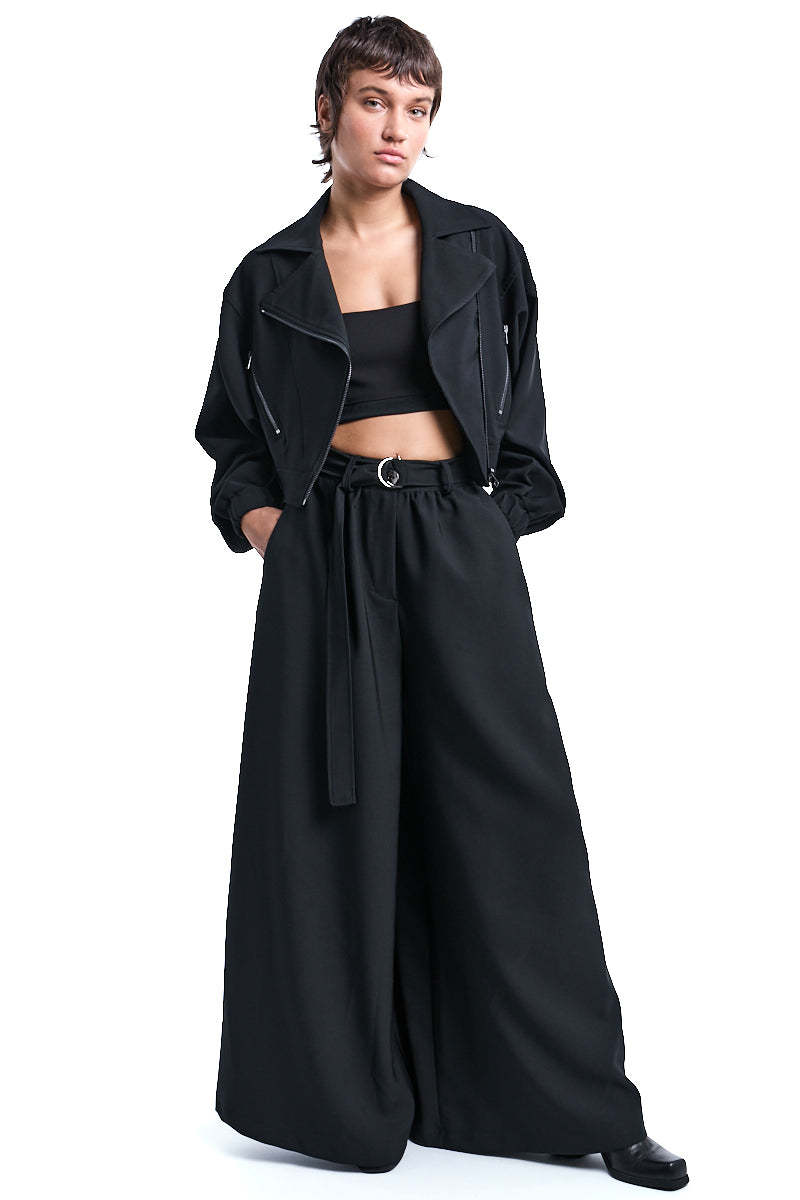 TECNO STRETCH CROP OVERSIZE BOMBER