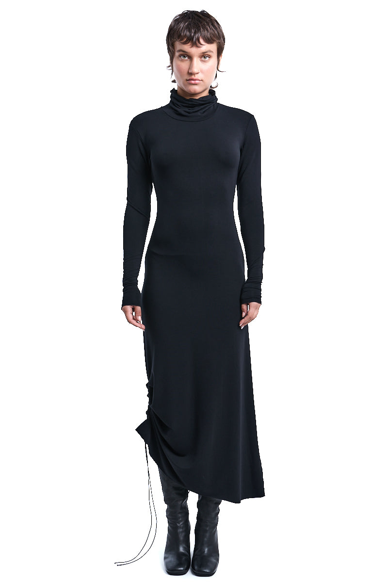 BLACK LONG BAMBOO DRESS