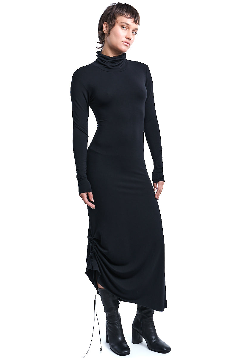 BLACK LONG BAMBOO DRESS
