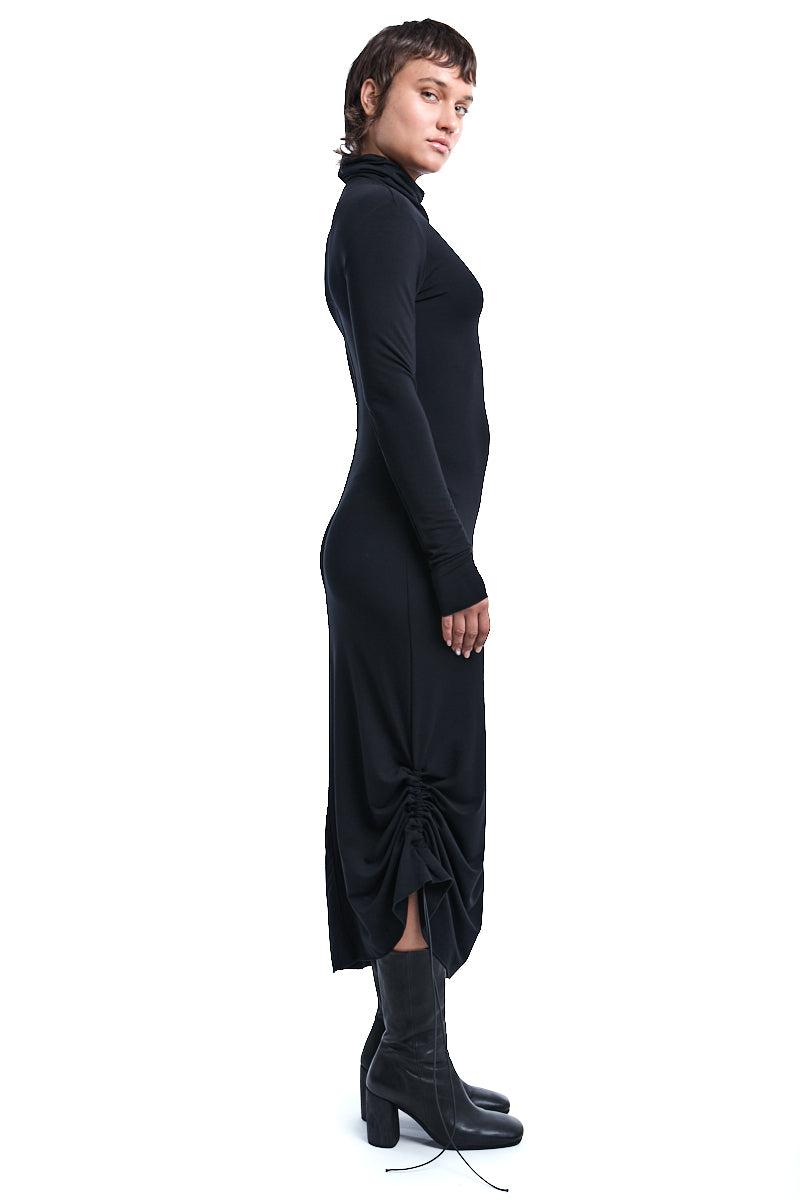 BLACK LONG BAMBOO DRESS