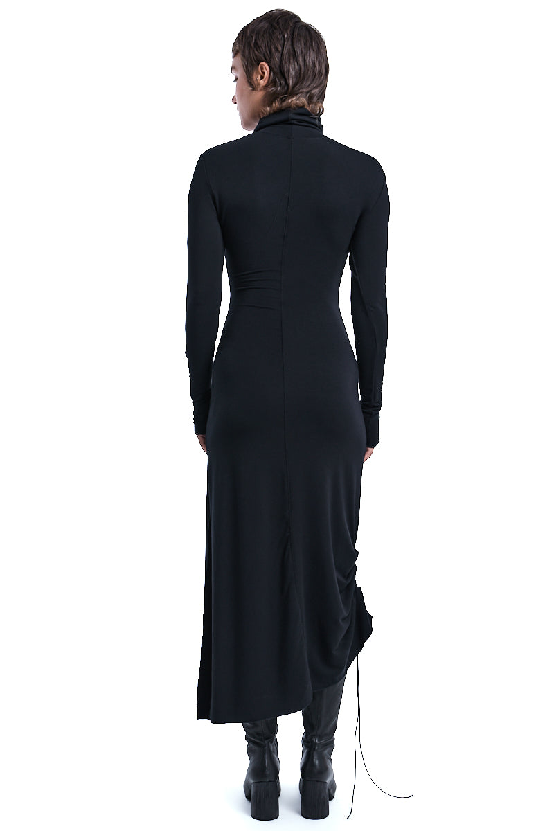 BLACK LONG BAMBOO DRESS