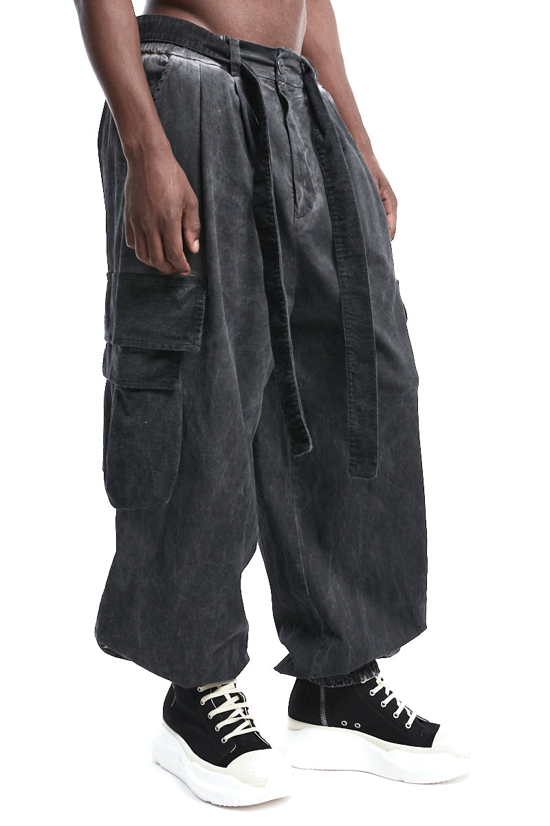BLACK COLD DYED OVER TROUSERS