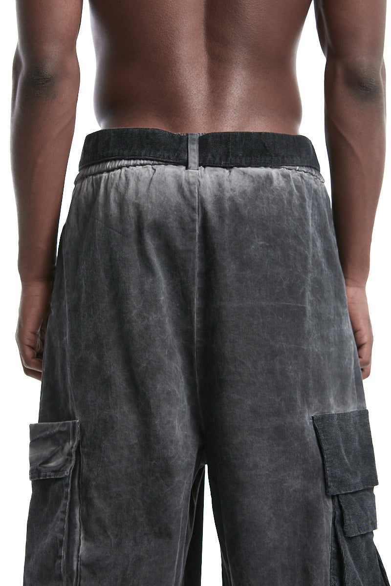 BLACK COLD DYED OVER TROUSERS