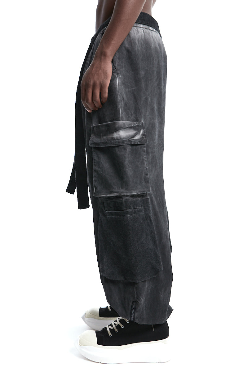 BLACK COLD DYED OVER TROUSERS