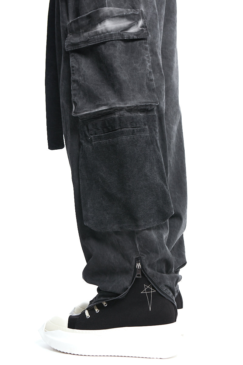 BLACK COLD DYED OVER TROUSERS