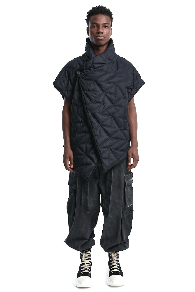 DOUBLE-FACE DOWN SLEEVELESS JACKET