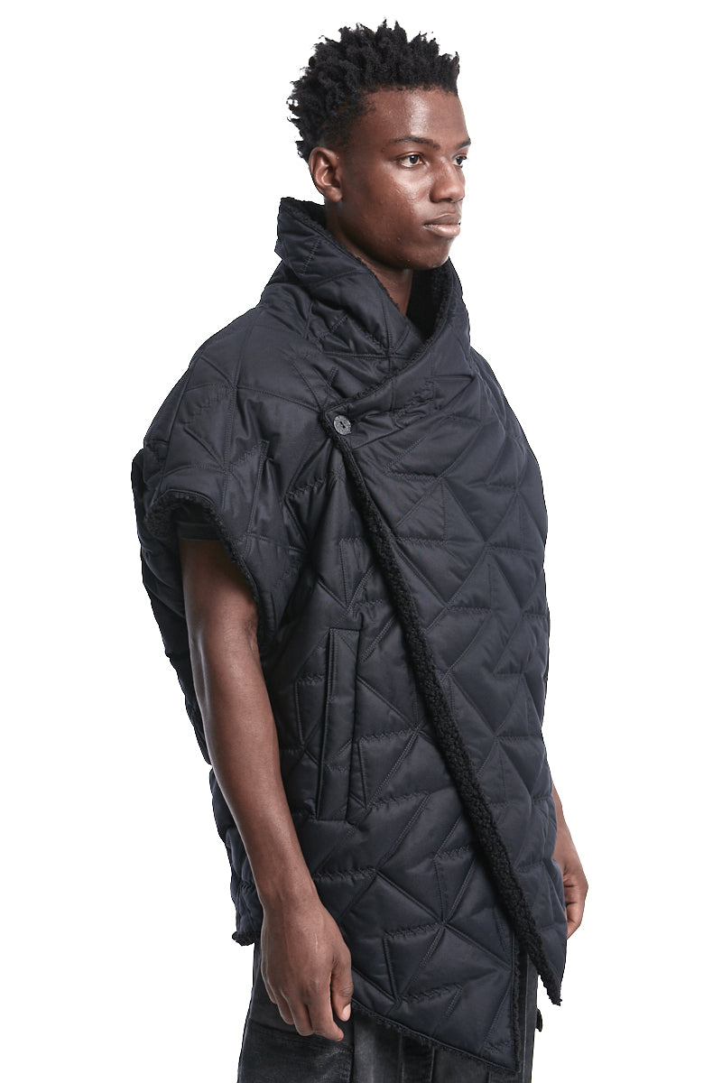 DOUBLE-FACE DOWN SLEEVELESS JACKET