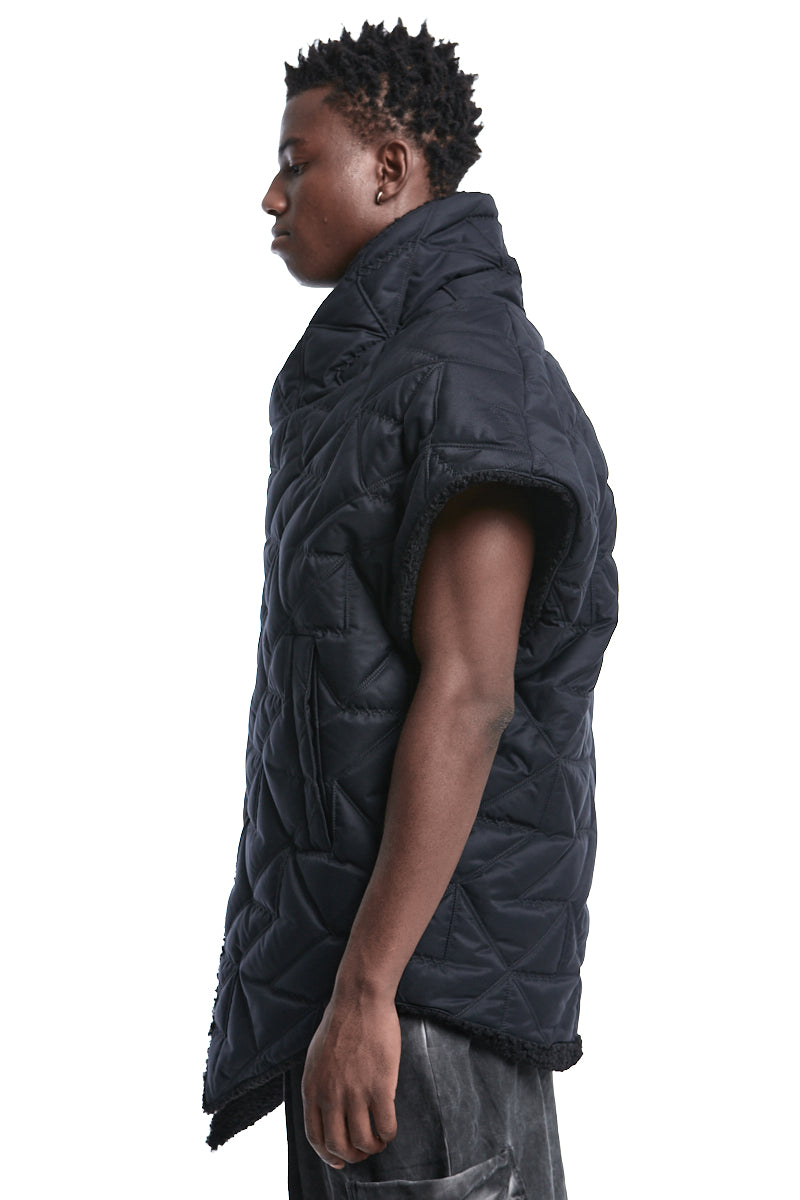 DOUBLE-FACE DOWN SLEEVELESS JACKET