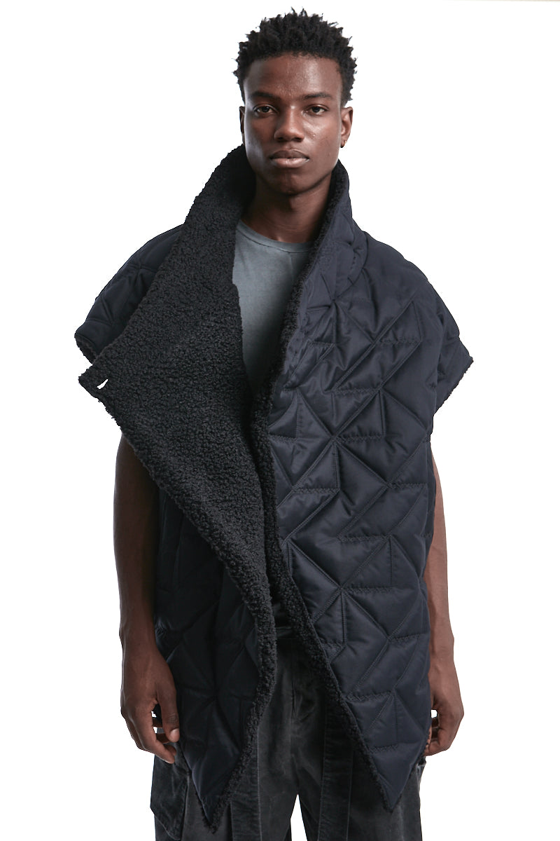 DOUBLE-FACE DOWN SLEEVELESS JACKET