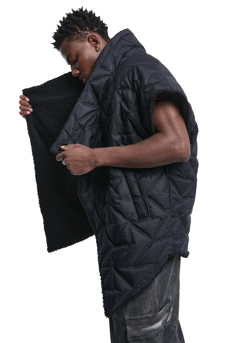 DOUBLE-FACE DOWN SLEEVELESS JACKET