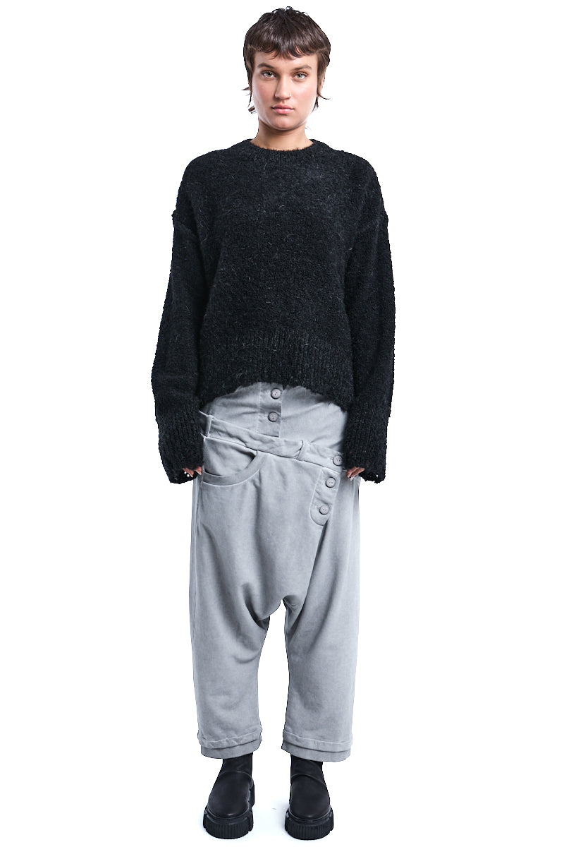 HAIRY ROUND NECK SWEATER