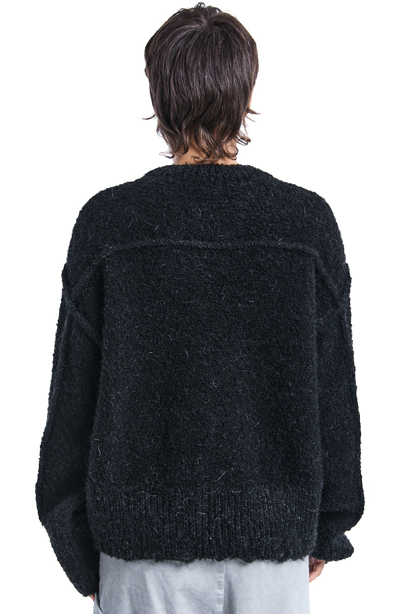 HAIRY ROUND NECK SWEATER