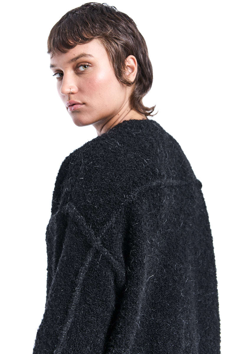 HAIRY ROUND NECK SWEATER