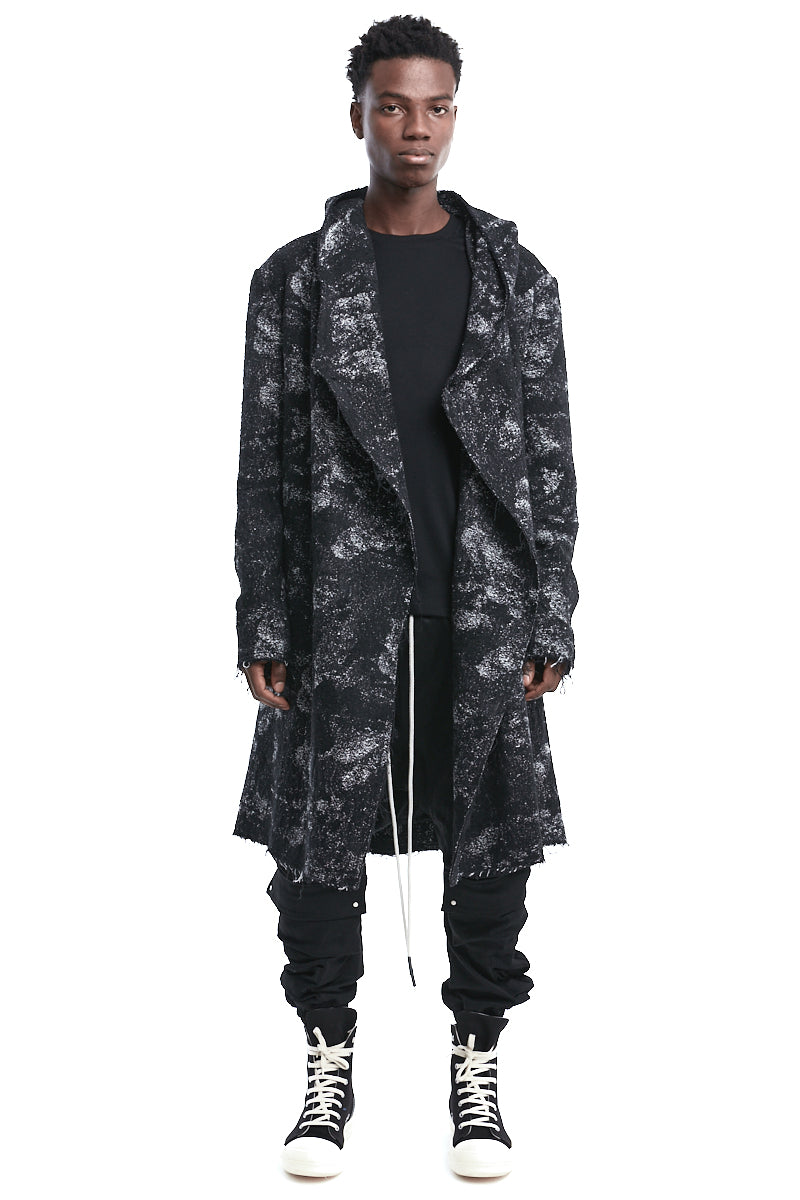 JACQUARD CLOTH COAT - MIXED HEMP